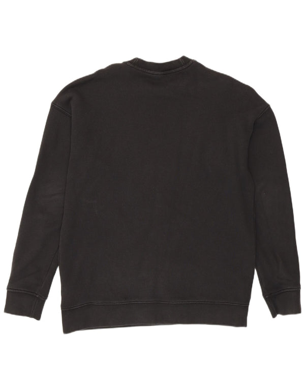 Pulover adidas pentru femei grafic supradimensionat UK 10 mic bumbac negru