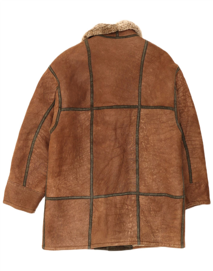 Jachetă din shearling pentru bărbați Christ IT 48 din piele maro medie