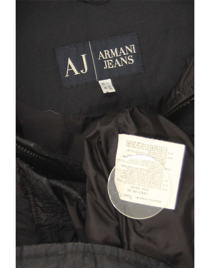 Jachetă căptușită pentru bărbați Armani Jeans UK 42 XL Poliamidă neagră