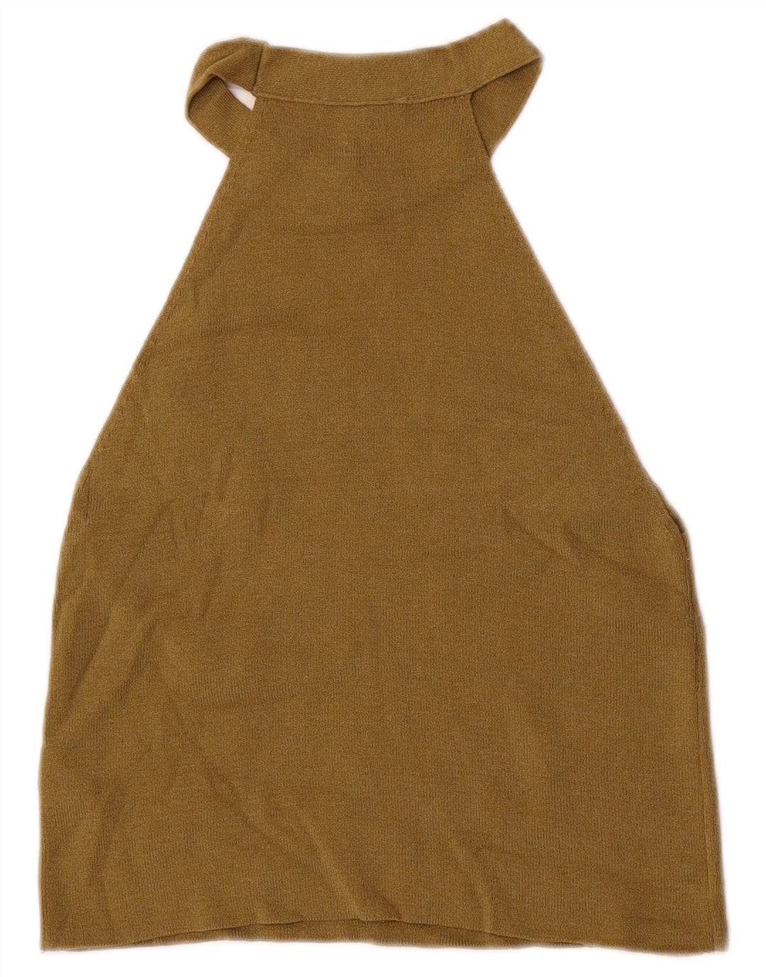 Topshop pentru femei Halter Top UK 8 Small Khaki Viscose