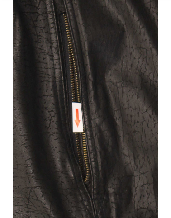 Geacă de piele vintage pentru bărbați IT 52 XL neagră