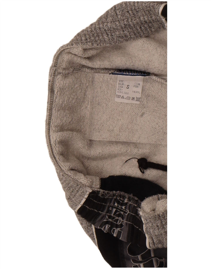 Pantaloni de trening grafic Asics pentru bărbați, bumbac color bloc, gri mici