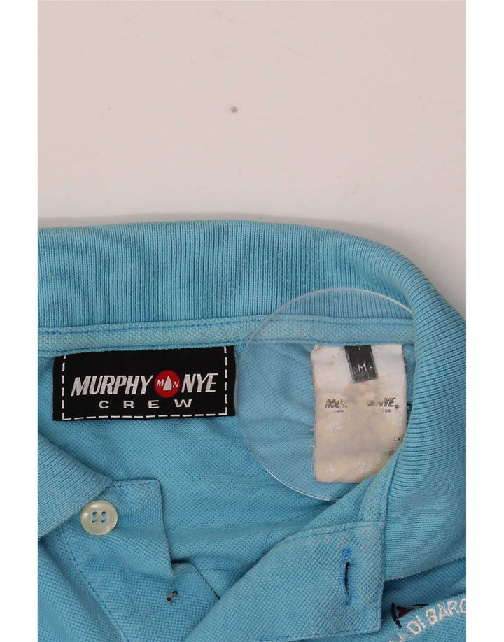 Tricou polo cu grafică pentru bărbați Murphy & Nye, albastru mediu