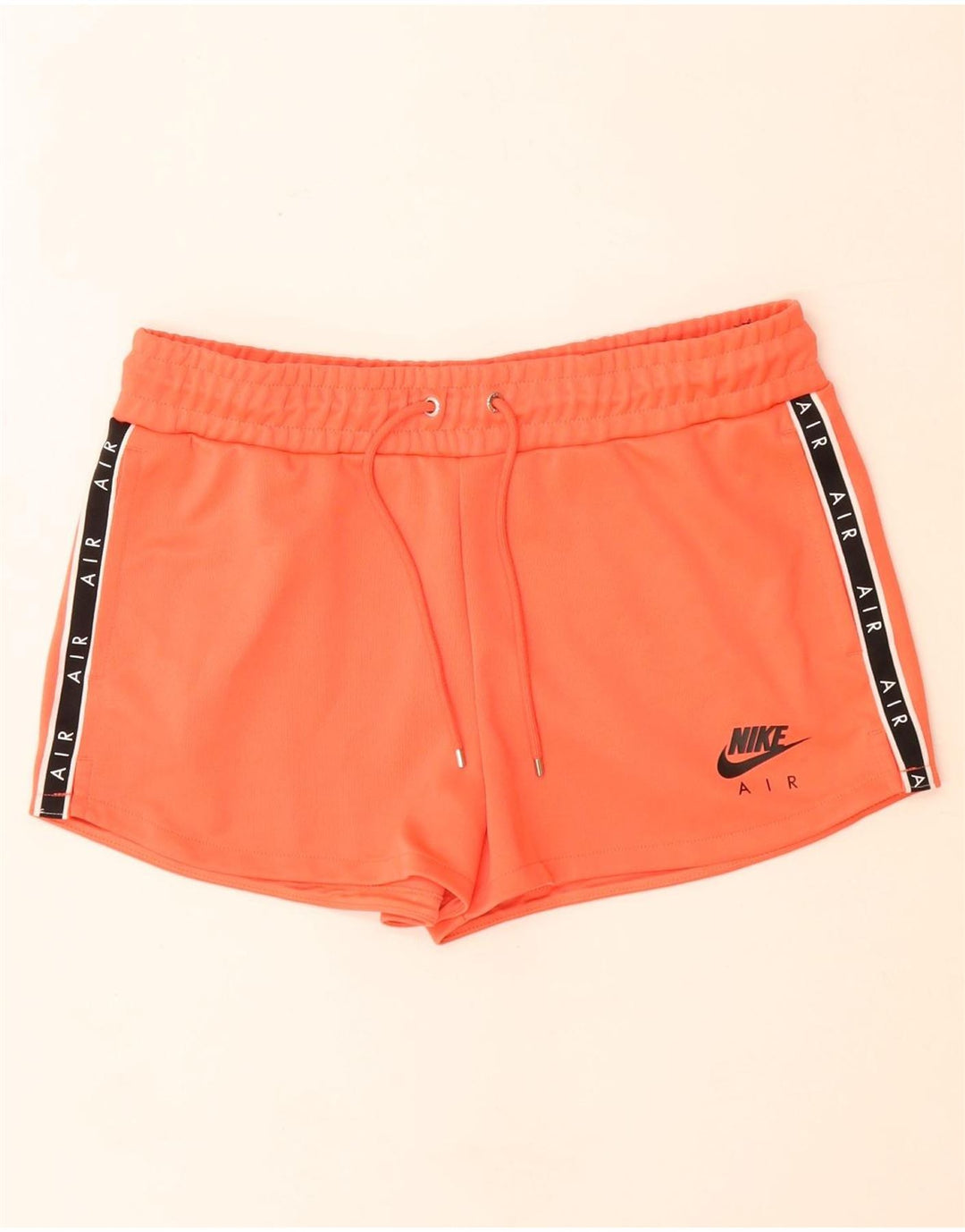 Pantaloni scurti sport grafic Nike pentru femei UK 14 Poliester portocaliu mediu