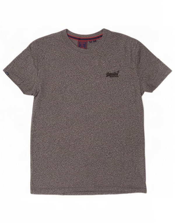Tricou pentru bărbați Superdry Top din bumbac cu pete gri mediu
