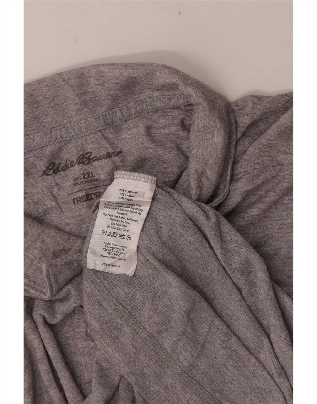 Cămașă polo cu mânecă scurtă pentru bărbați Eddie Bauer, 2XL, gri poliester