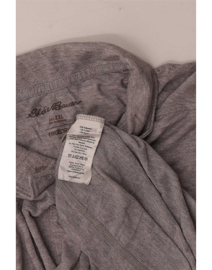Cămașă polo cu mânecă scurtă pentru bărbați Eddie Bauer, 2XL, gri poliester