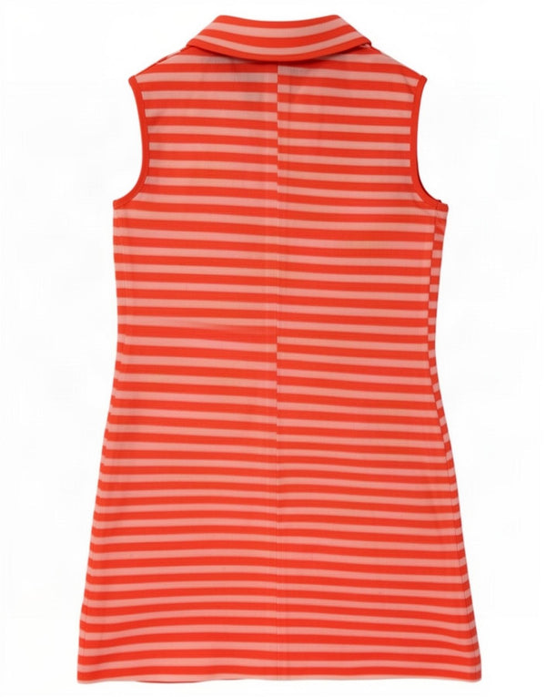 Rochie polo vintage pentru femei fără mâneci UK 12 Medium Red Dunge