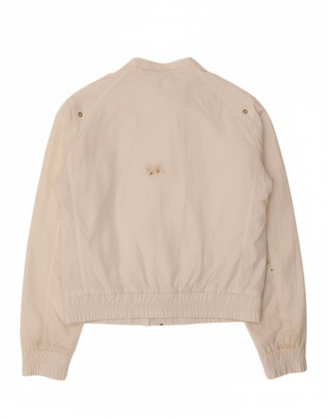 GAS Womens Military Bomber Jacket IT 46 Large Off White Polyester