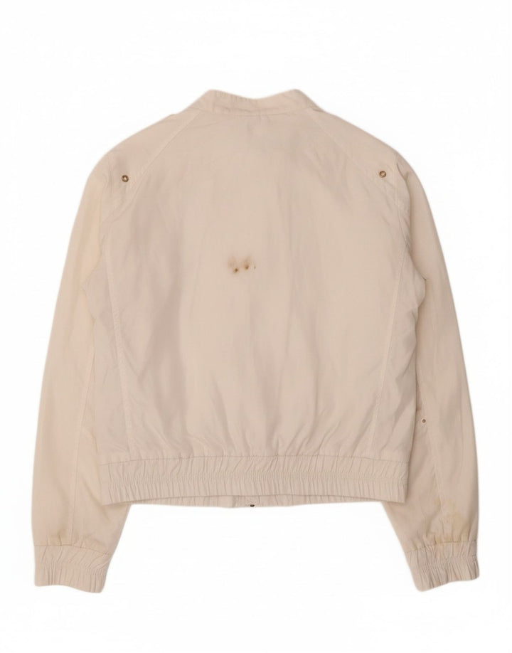 GAS Womens Military Bomber Jacket IT 46 Large Off White Polyester