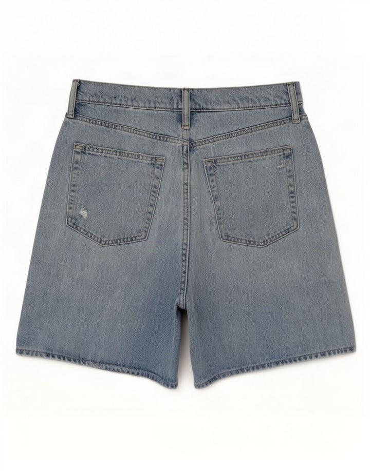 Pantaloni scurți din denim distressed Gap pentru femei, mediu W28, bumbac albastru