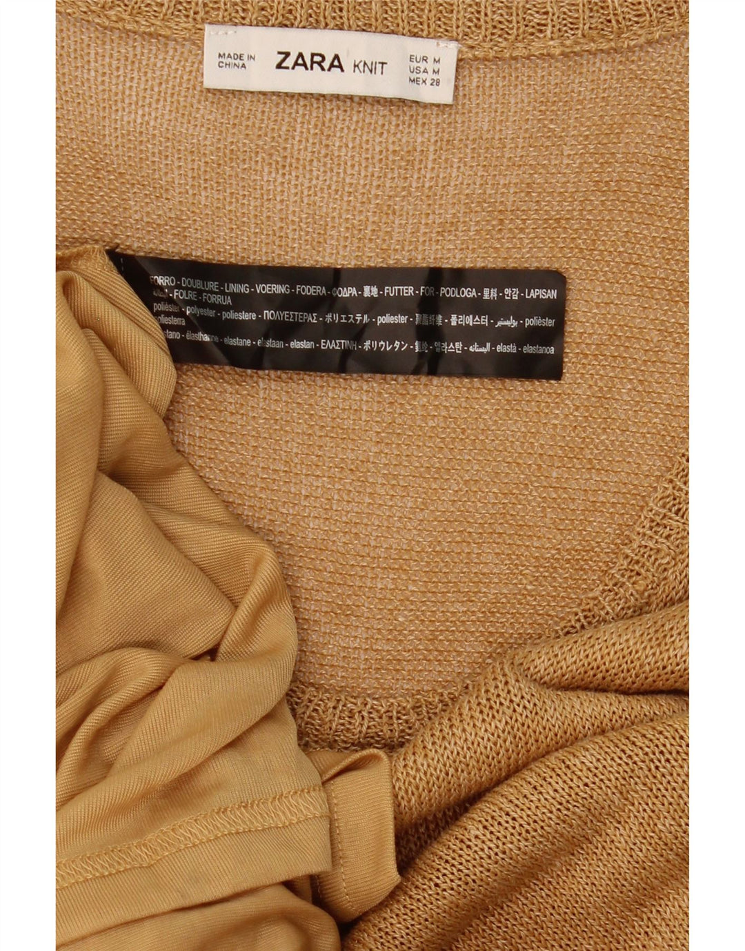Rochie maxi fără mâneci pentru femei Zara UK 12 Medium Bej Poliester