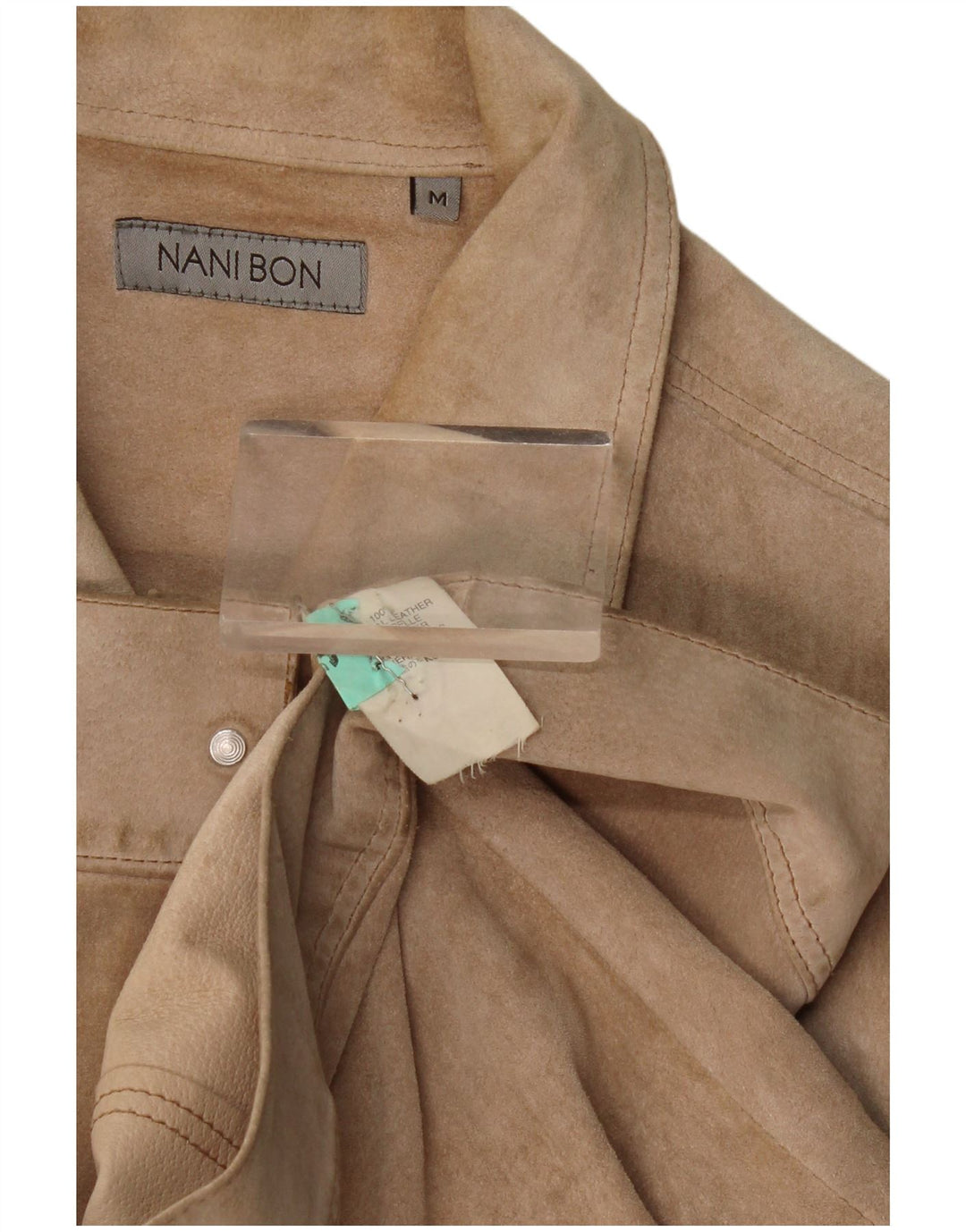 Jachetă Bomber din piele intoarsa pentru barbati NANI BON UK 38 Medium Beige Piele