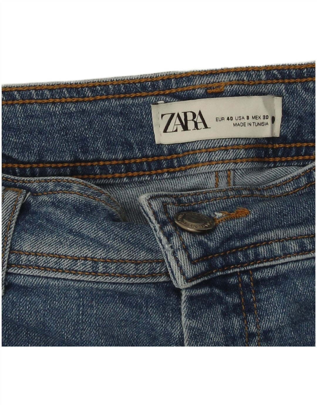 Blugi pentru femei Zara cu picioare late EU 40 Medium W30 L29 Albastru