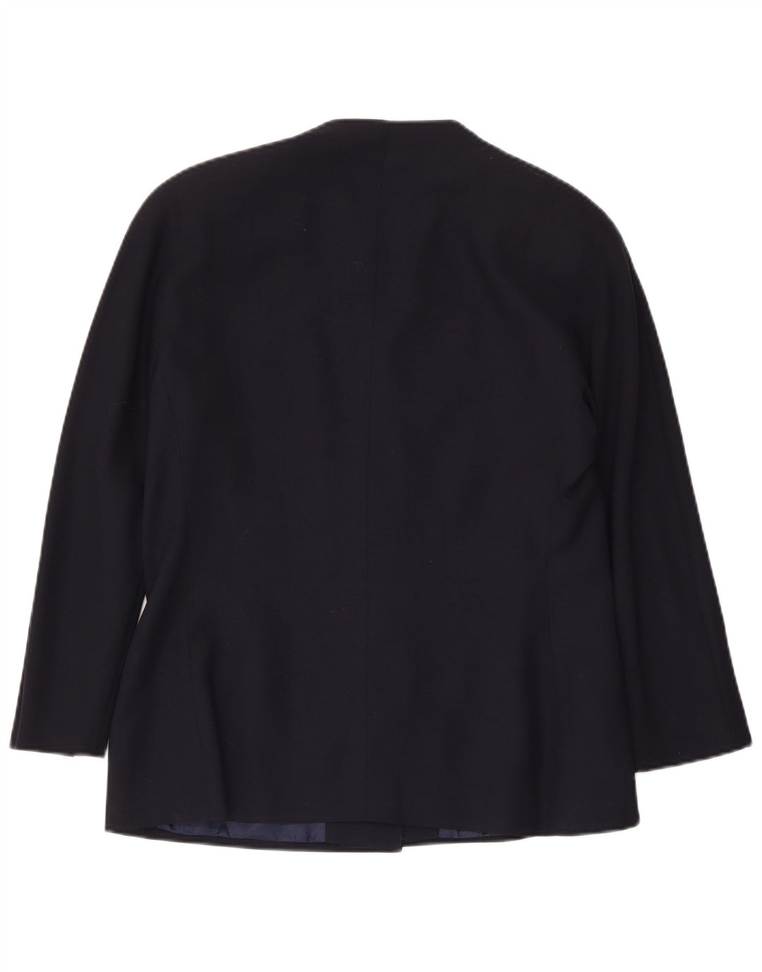 Jachetă vintage pentru femei cu 3 nasturi IT 48 XL Lână virgină bleumarin