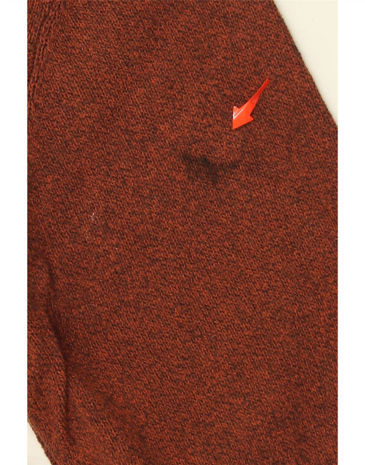 DOCKERS Mens Zip Neck Jumper Sweater Large Brown Flecked Cotton Vintage Dockers and Second-Hand Dockers from Messina Hembry 