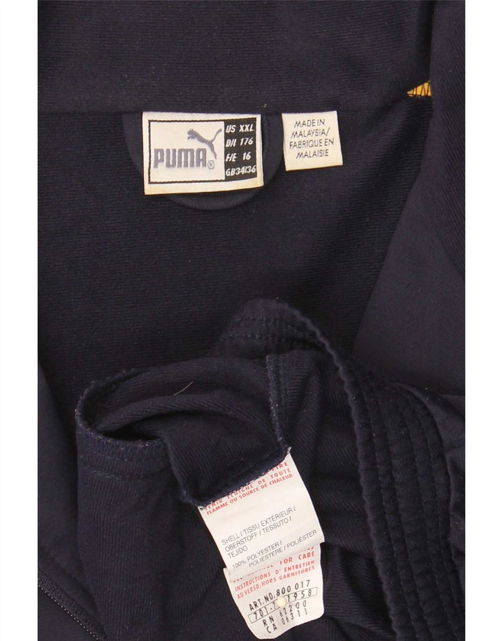 Jachetă de trening Puma pentru băieți 15-16 ani, albastru bleumarin, poliester color bloc