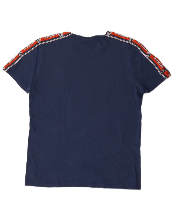 Tricou grafic pentru bărbați Umbro Top Medium Blue Colorblock Bumbac
