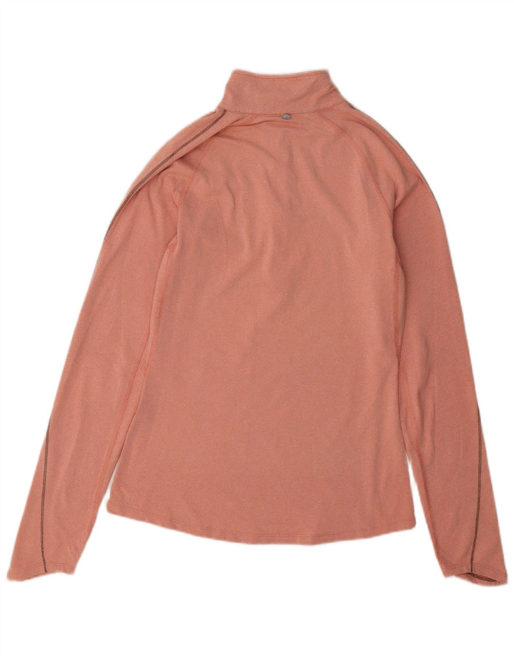 Top de trening Nike Dri Fit Zip Neck Pullover pentru femei UK 10 Small Pink