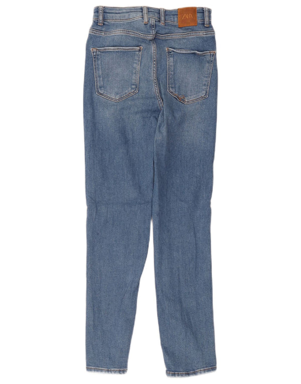 Blugi slim pentru femei Zara EU 36 XS W26 L26 Albastru Bumbac