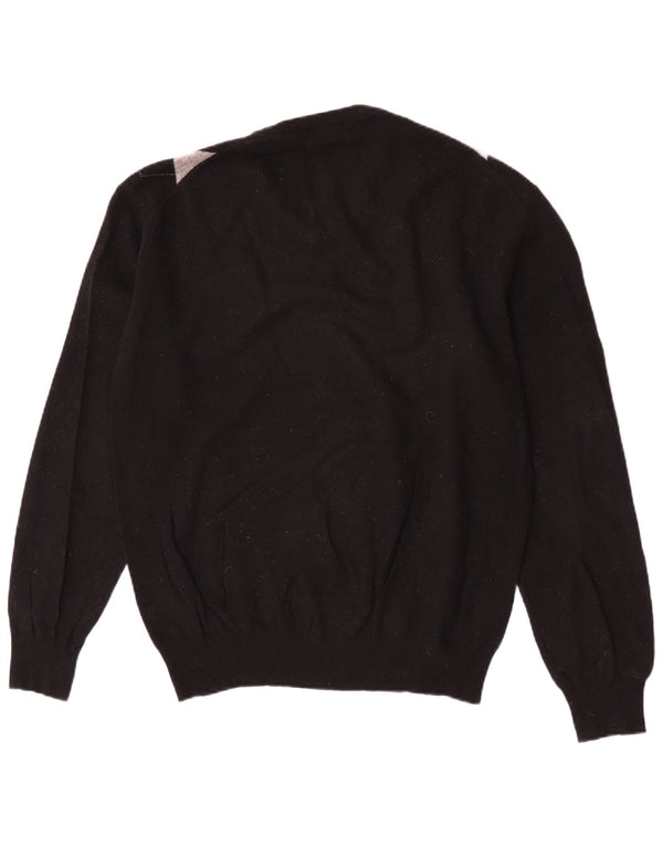 Pulover pentru bărbați Kappa cu decolteu în V, 2XL, negru Argyle/Diamond Lambswool