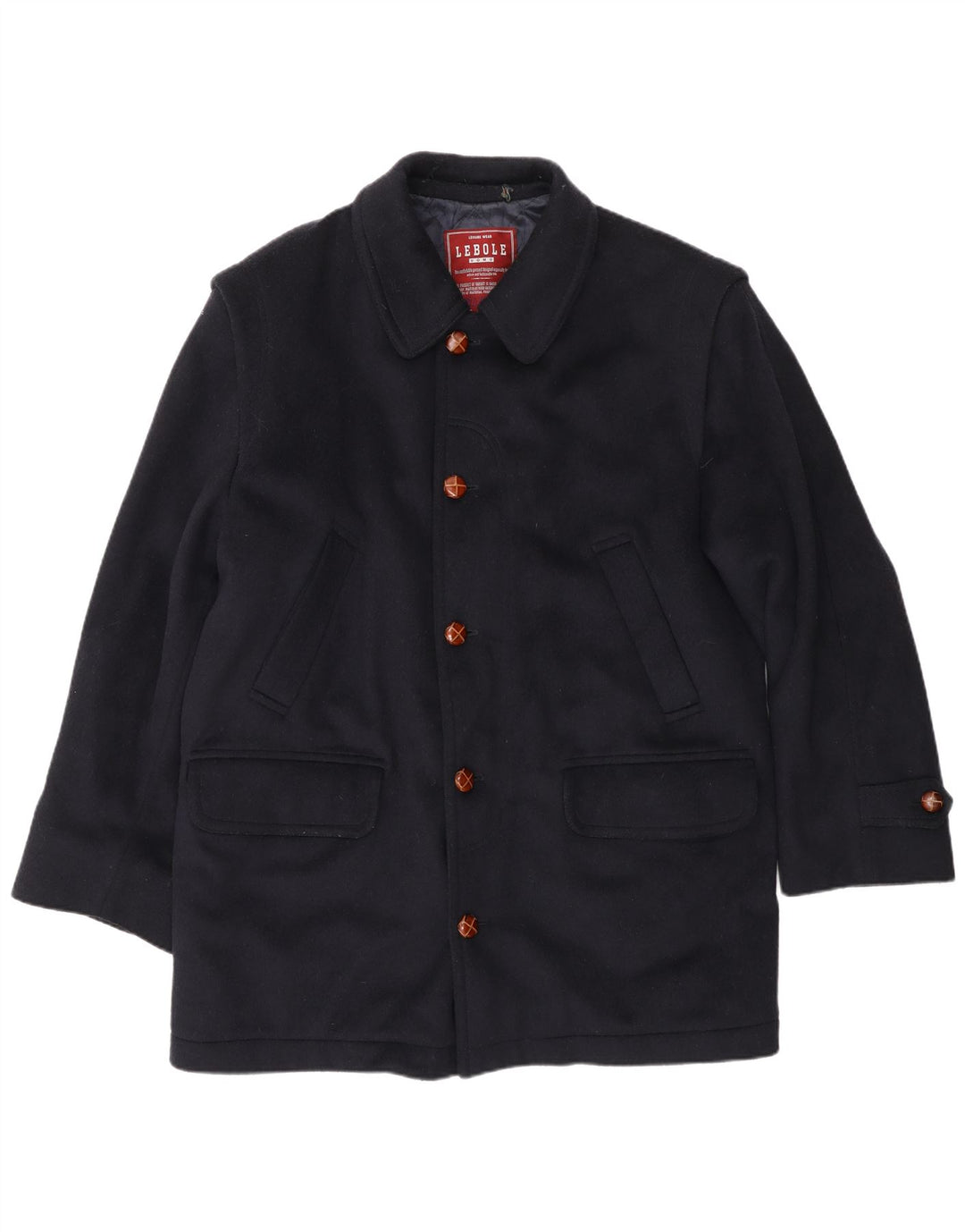 Pardesiu pentru bărbați Lebole UK 14 mare lână bleumarin