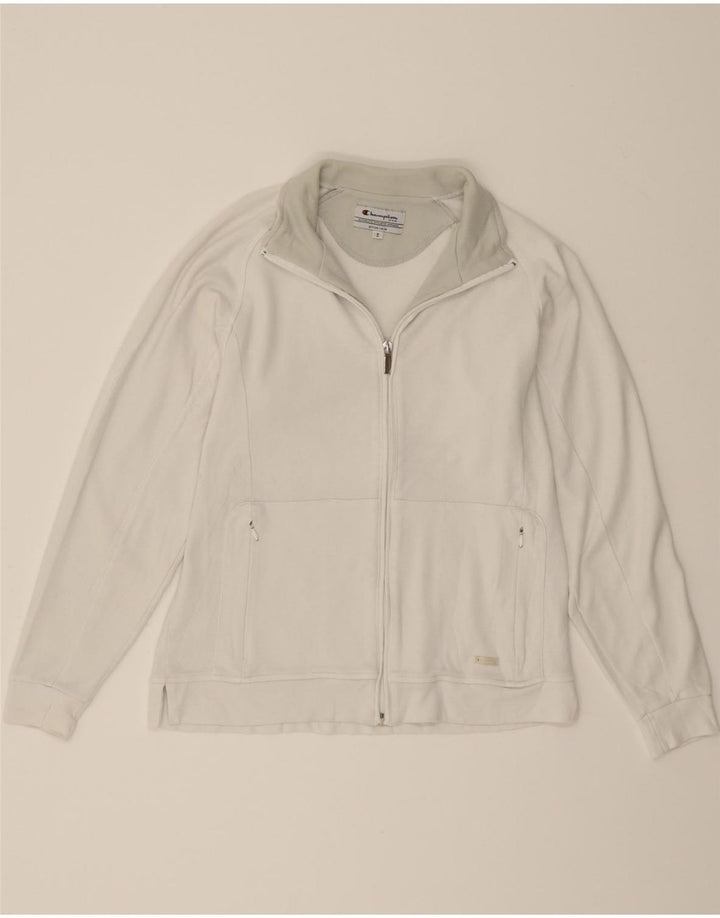 CHAMPION Womens Tracksuit Top Jacket UK 10 Small White Vintage Champion and Second-Hand Champion from Messina Hembry 