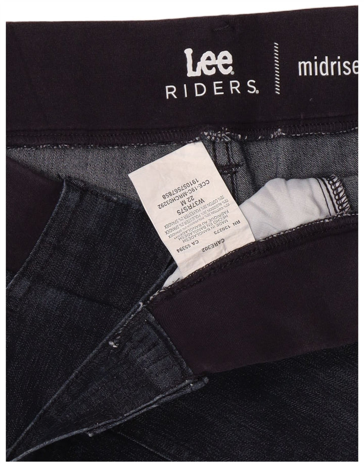Pantaloni scurți din denim LEE Riders cu talie medie US 22 2XL W44 L7 Bumbac bleumarin