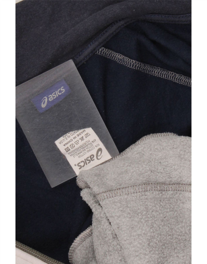 Jachetă pentru trening ASICS pentru bărbați, bumbac color bloc, gri mediu