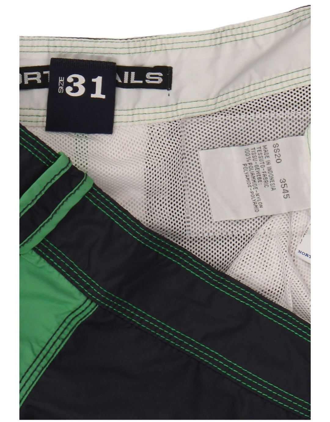 NORTH SAILS Pantaloni scurți de înot pentru bărbați, verde mediu, color block
