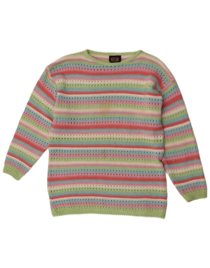 Redok Pulover cu gât de barcă pentru femei UK 16, mare, multicolor, cu dungi