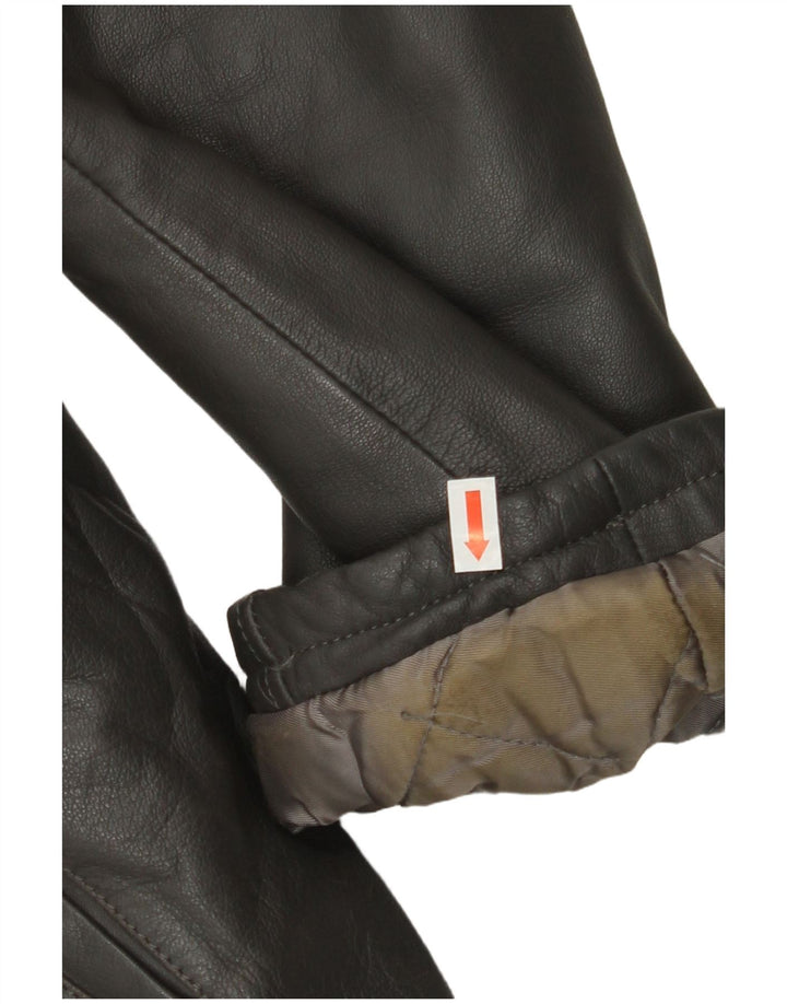 Jachetă de piele pentru bărbați VINTAGE UK 38, gri mediu