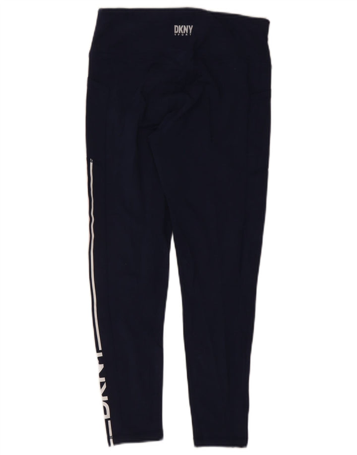 Leggings cu grafică Dkny pentru femei UK 8 mici, albastru marin, color block