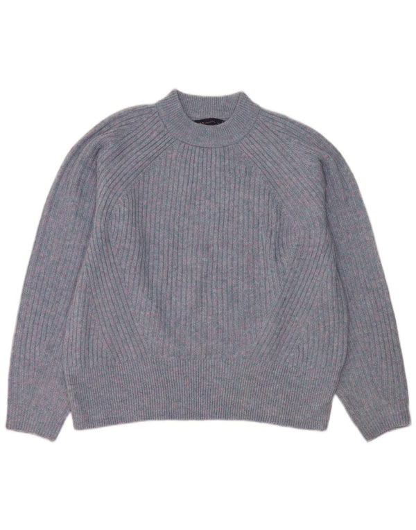 Pulover cu gât țestoasă pentru femei Marks & Spencer UK 14 Medium Blue Flecked