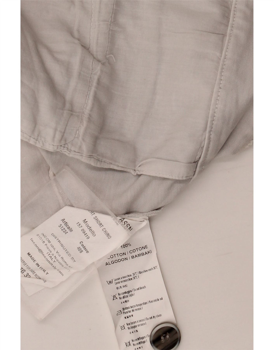 U.S. POLO ASSN. Pantaloni scurți chino pentru bărbați W32 bumbac alb mediu