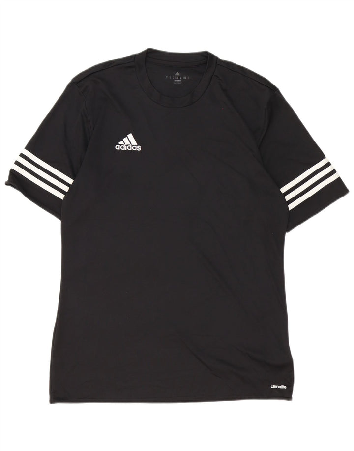 Tricou Adidas Climalite pentru bărbați Top Mediu Poliester Negru