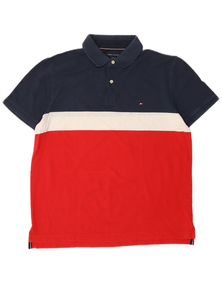 Tricou polo Tommy Hilfiger pentru bărbați, mare, multicolor, din bumbac