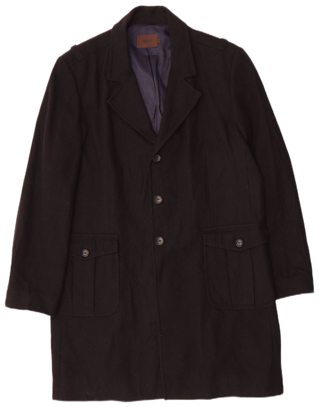 Palton pentru bărbați Reiss UK 44 2XL Lână virgină bleumarin