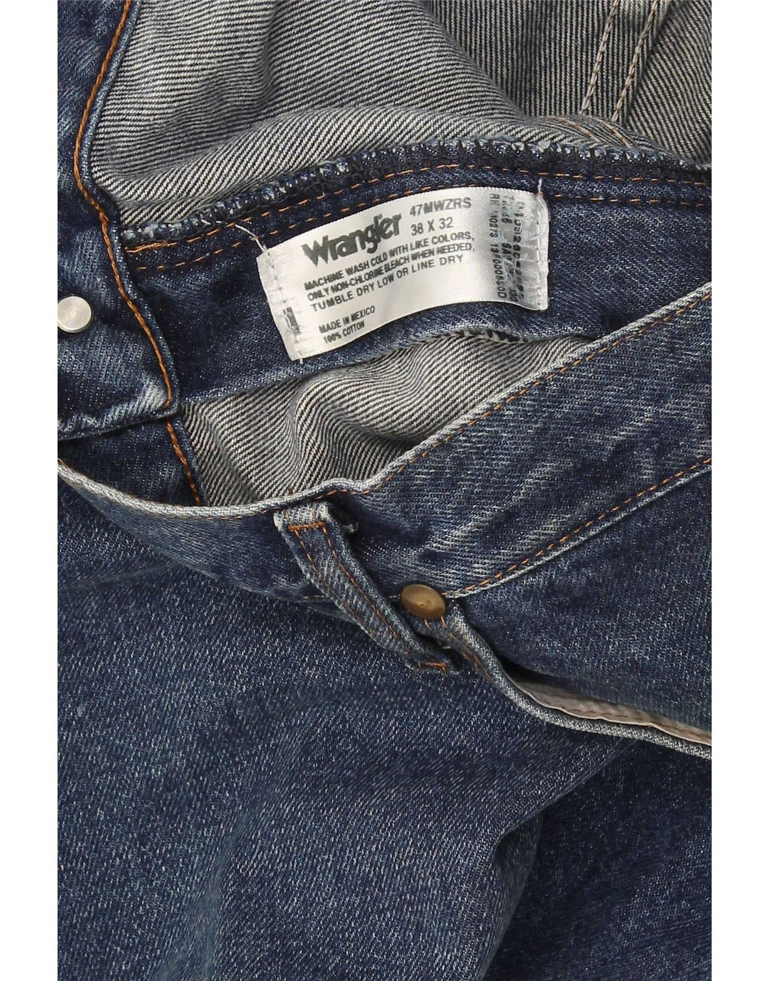 Blugi drepti pentru bărbați Wrangler W38 L32 Bumbac albastru