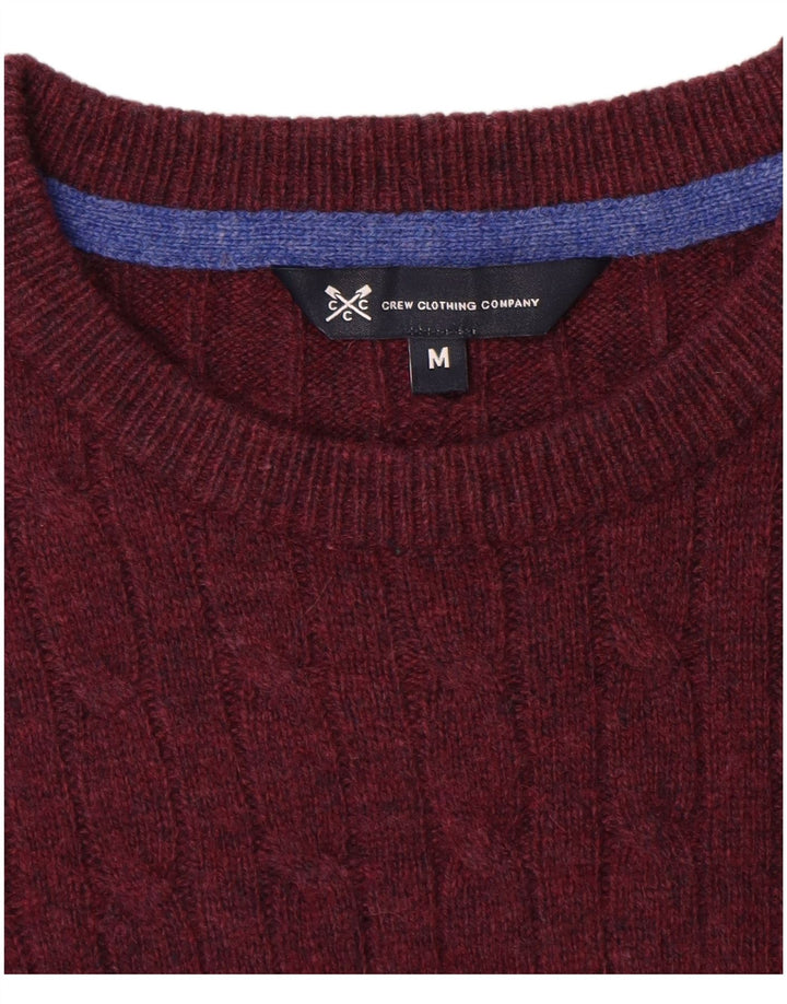 Îmbrăcăminte pentru echipaj Pulover pentru bărbați cu gât crew Pulover Medium Burgundy Lambswool