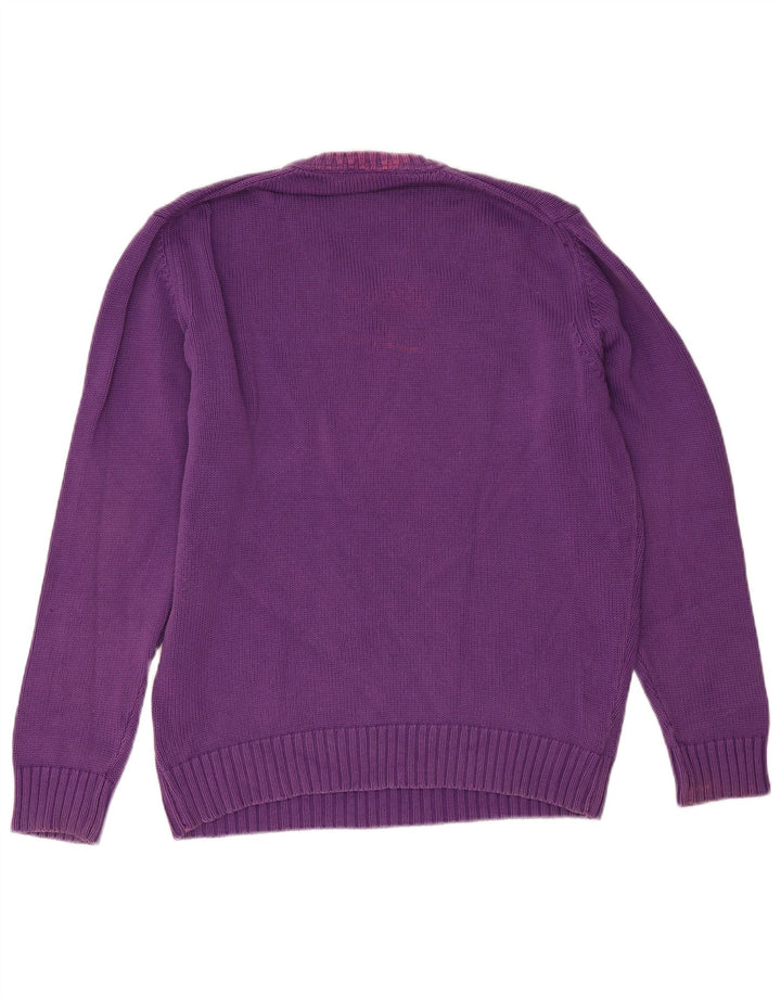 Pulover pentru bărbați Zara, cu decolteu în V, mare violet
