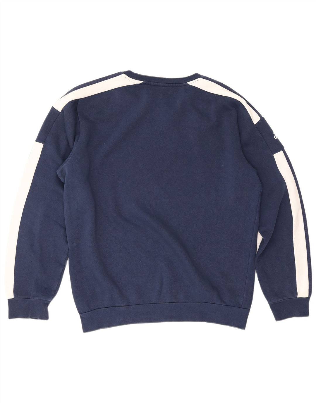 Hanorac grafic pentru bărbați Adidas Pulover mediu albastru bleumarin din bumbac color bloc
