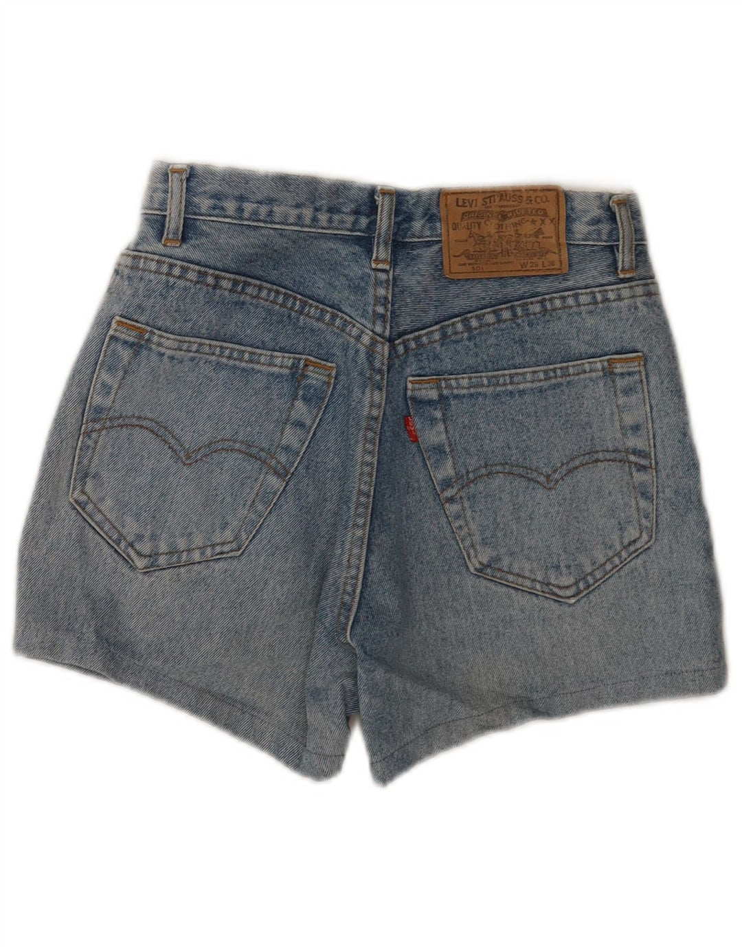Pantaloni scurți Levi's 501 Denim W29, bumbac albastru mediu