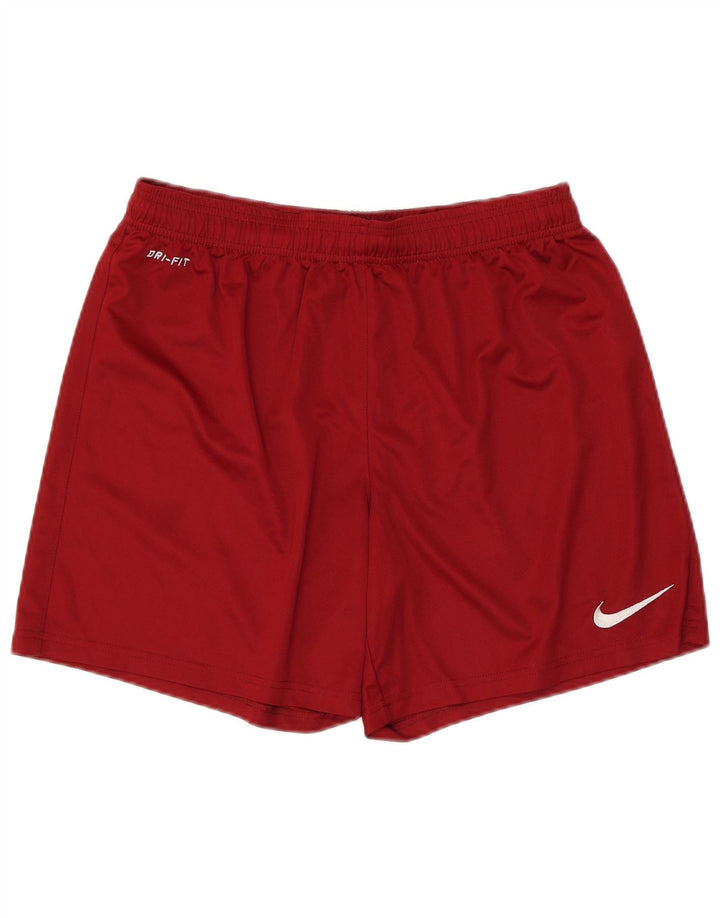 Pantaloni scurți sport Nike Dri Fit pentru bărbați, poliester roșu mediu