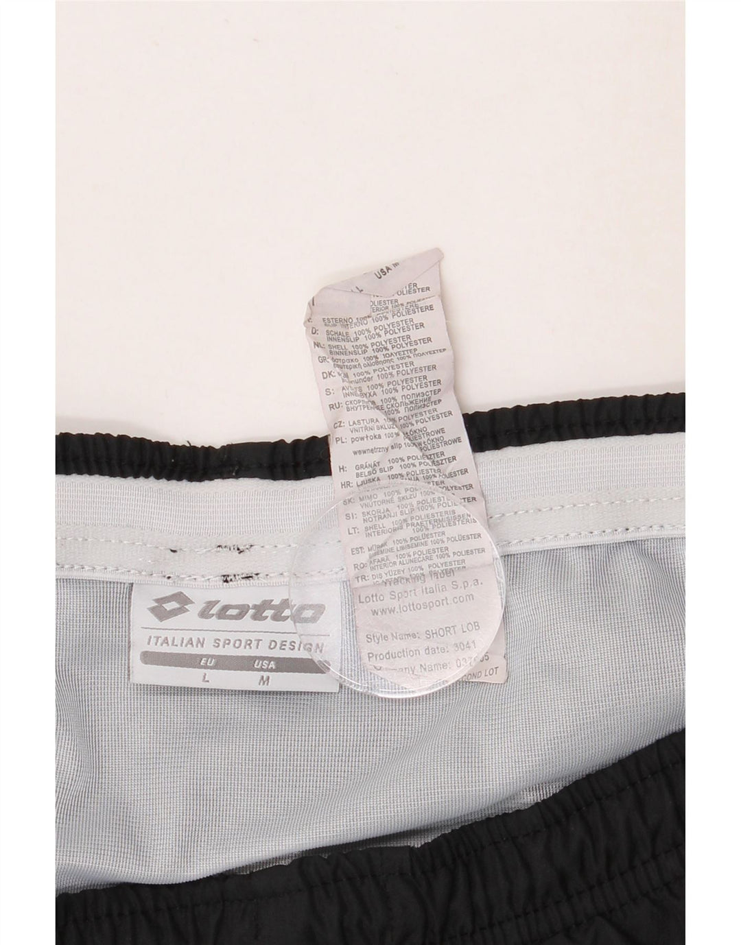 Pantaloni scurți sport Lotto pentru bărbați, mari, negru, poliester