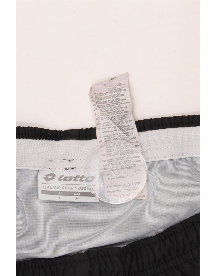 Pantaloni scurți sport Lotto pentru bărbați, mari, negru, poliester