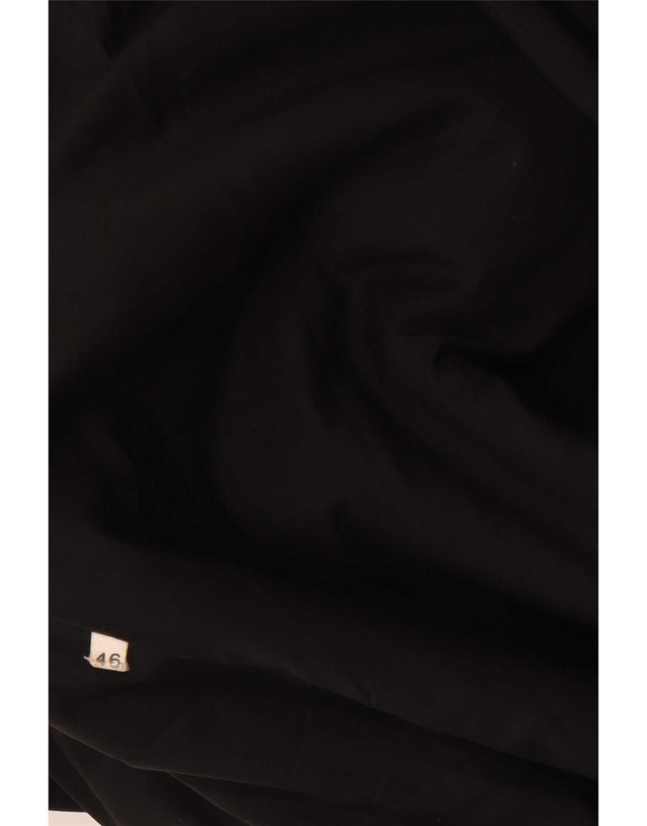 Palton supradimensionat din piele vintage pentru femei IT 46 mare negru