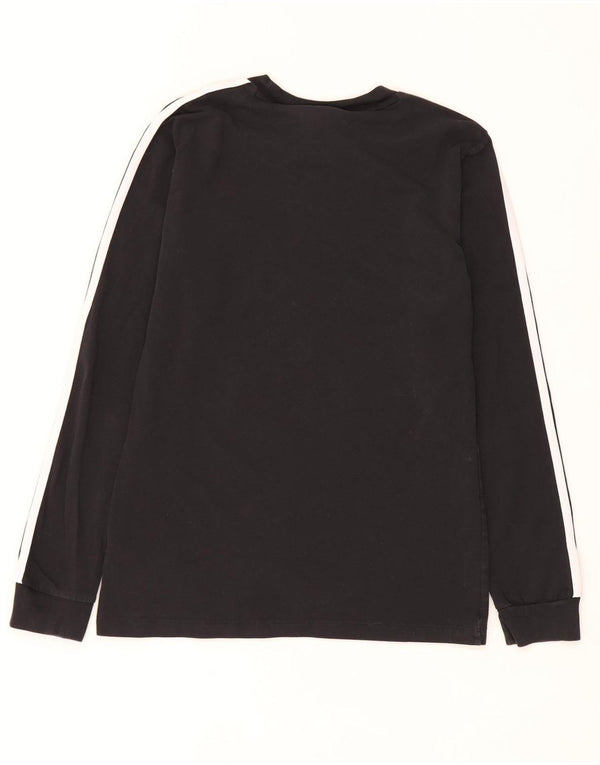 Top pentru femei Adidas cu mânecă lungă UK 10 mic, negru, bumbac