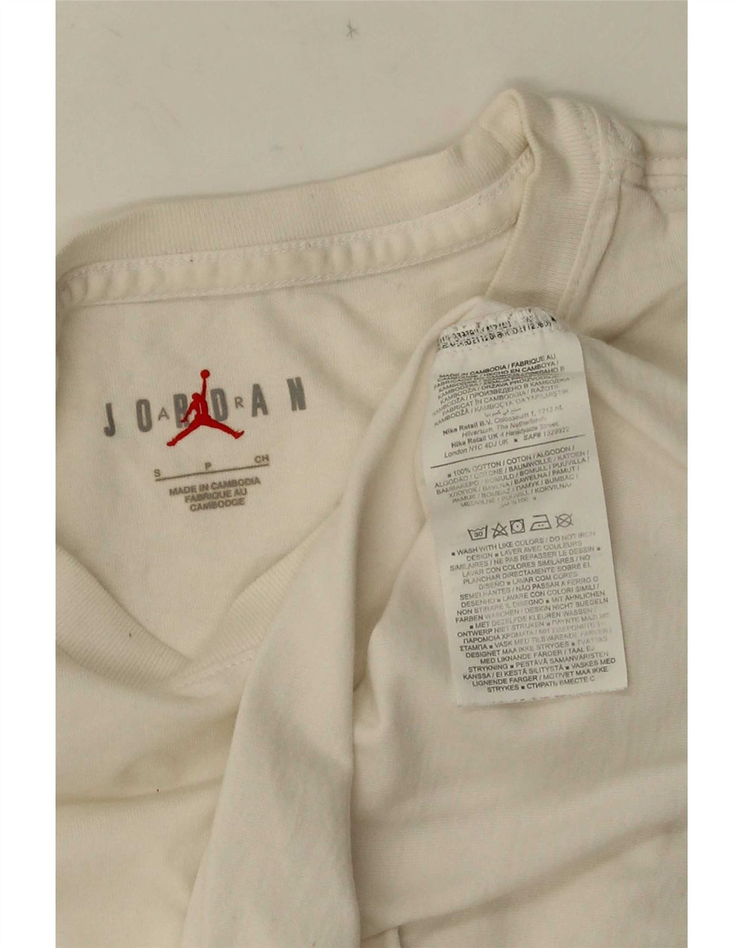 Tricou grafic Jordan pentru bărbați Top mic Bumbac alb