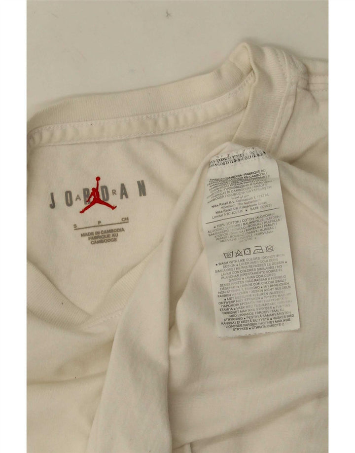 Tricou grafic Jordan pentru bărbați Top mic Bumbac alb